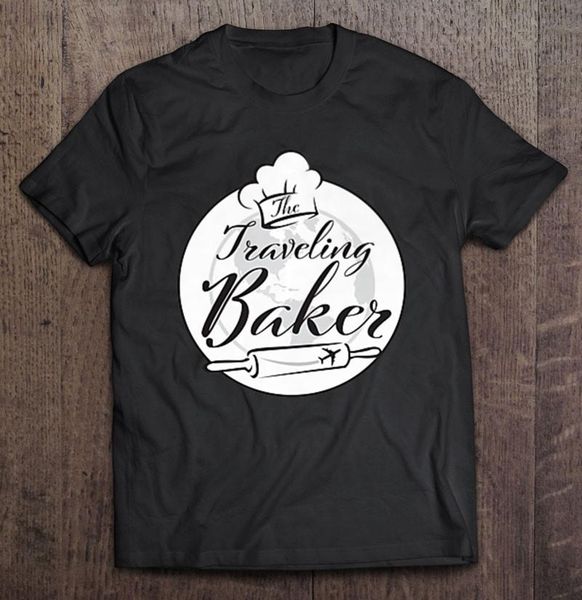 Herren-T-Shirts „The Traveling Baker At Your Service“ Premium-T-Shirt für Damen, kurzärmelige T-Shirts für Männer, Harajuku