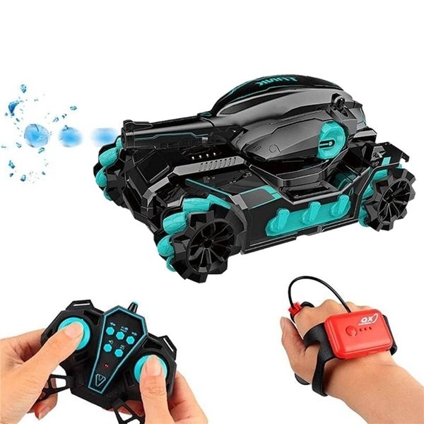 Rc 2.4G R gesteuertes Auto 4WD Crawler Wasserbombe Kriegskontrollgesten Multiplayer Panzer RC Spielzeug für Jungen Kinder Geschenk 220629