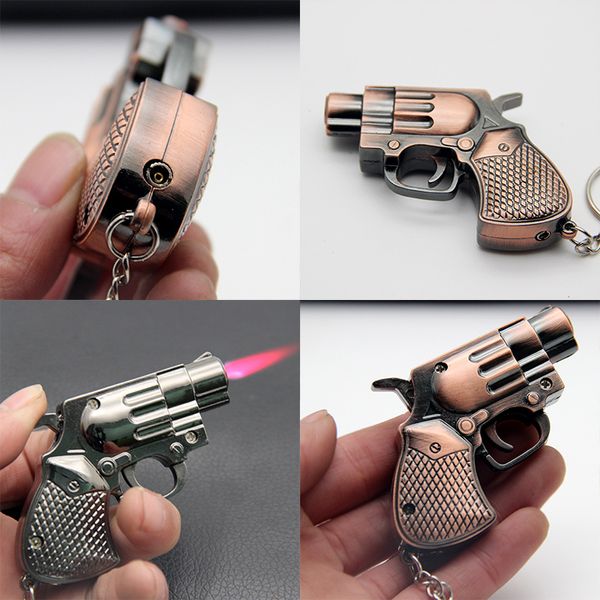 Creativo Revolver Accendino In Metallo Tipo Revolver Pistola Gonfiabile Antivento Accendino Mobili Ornamenti Personalizzati 357 Pistola Accendino