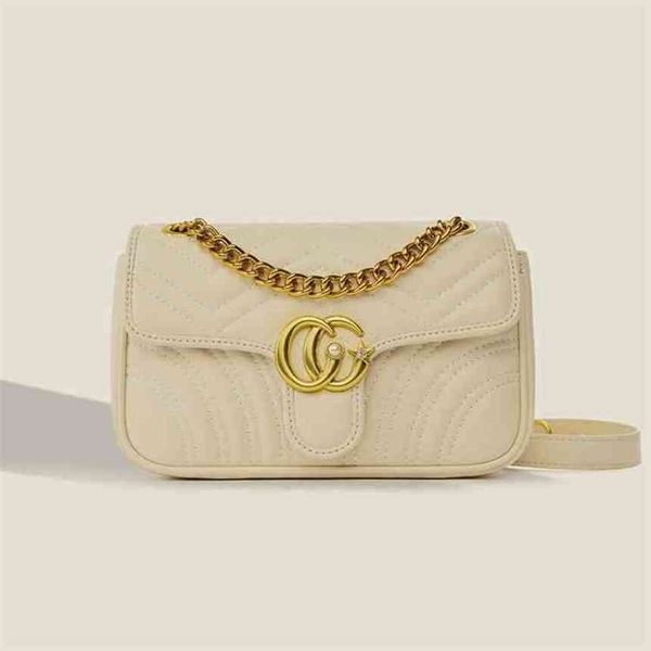 

802022 new luxury bags autumn ins trendy small square versatile chain lingge bagwomens fashion bags