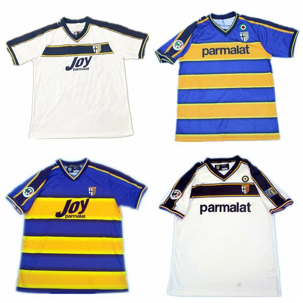 

parma 01 02 03 soccer jerseys maillot classic vintage camisetas football shirts uniforms men home nakata di vaio milosevic sukur cannavaro b, Black;yellow