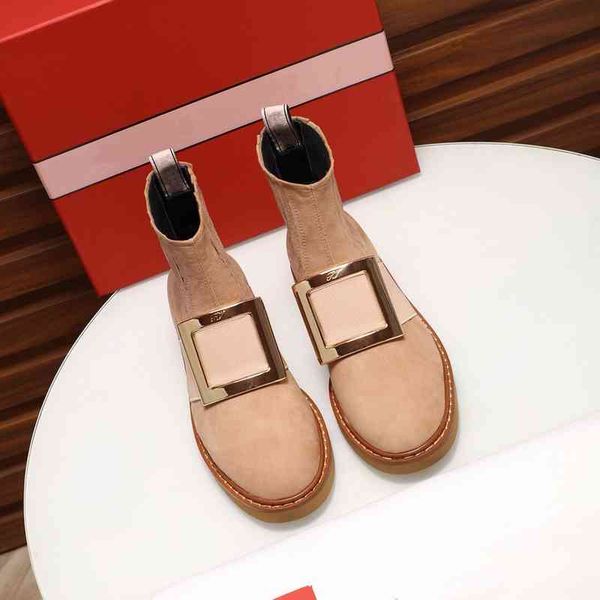 

boots chelsea women's leather boots metal decorated winter shoes, Black