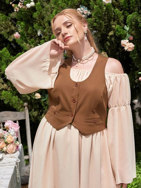 

plus 1pc button front tank m68y#, Black