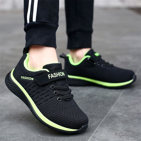 

kids sport shoes for boys sneakers fashion breathable children casual walking sneakers lightweight girls running shoes 220429, Black;red