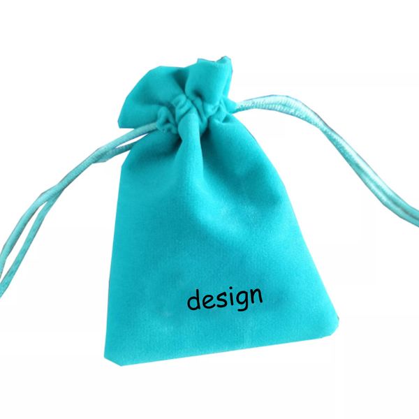 

blue velvet jewelry gift bags 7x9cm 9x12cm 10x15cm 13x17cm pack of 50 rings earrings stud packaging pouches, Pink;blue