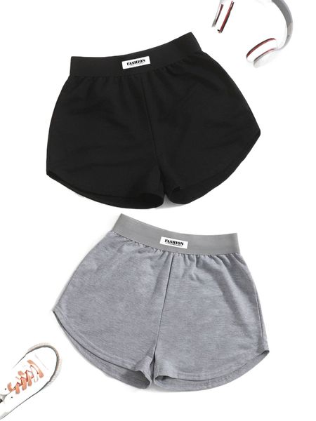 

letter patched track shorts z3hp#, White;black
