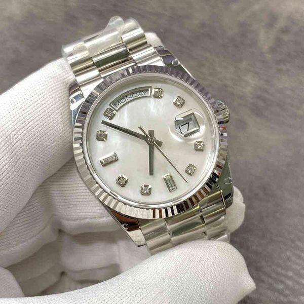 

luxury mens mechanical watch machinery week calendar shows three needle steel belt fashion leisure swiss es brand wristwatch