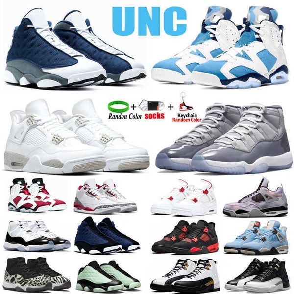 

4s basketball shoes mens unc 6s white oreo fire red bred patent 12s playoffs 13s flint men sport sneakers trainers size 5.5-13, Black
