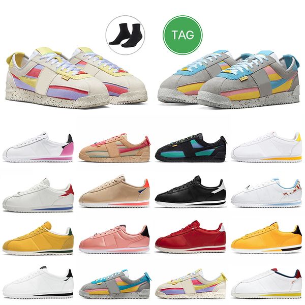 

running shoes for men women lemon frost union la x cortez smoke grey sesame offs noir coral stardust leather black white nylon classice trai