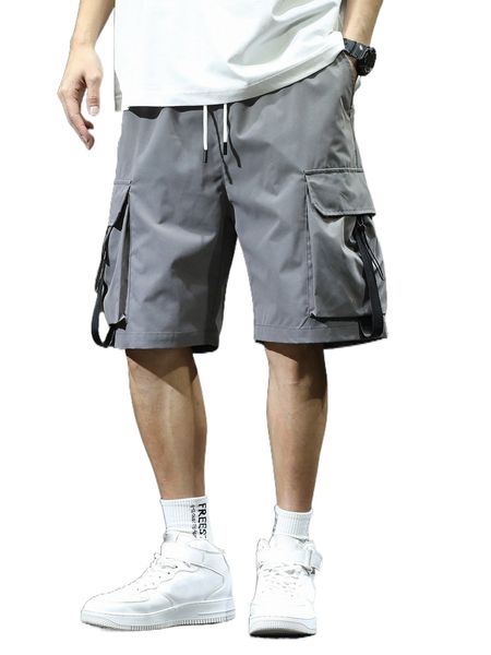 

men flap pocket tape detail shorts d8ce#, White;black