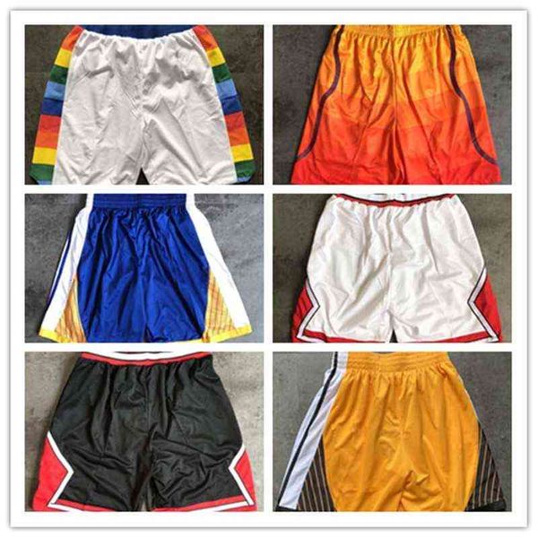 Pallacanestro da uomo cucita di alta qualità Pantaloncini tascabili Just Don Hip-hop Tutte le squadre cittadine Nome Anno Tag identificativi Mitchell Ness Pantaloni sportivi Sport Big Fa