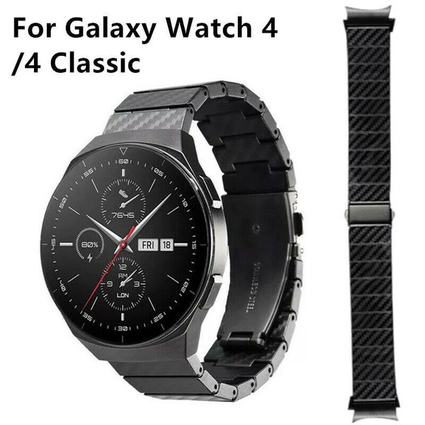 Cooles Carbonfaser-Armband für Samsung Galaxy Watch 4 Classic Wrist Link Band 40 mm 42 mm 44 mm 46 mm