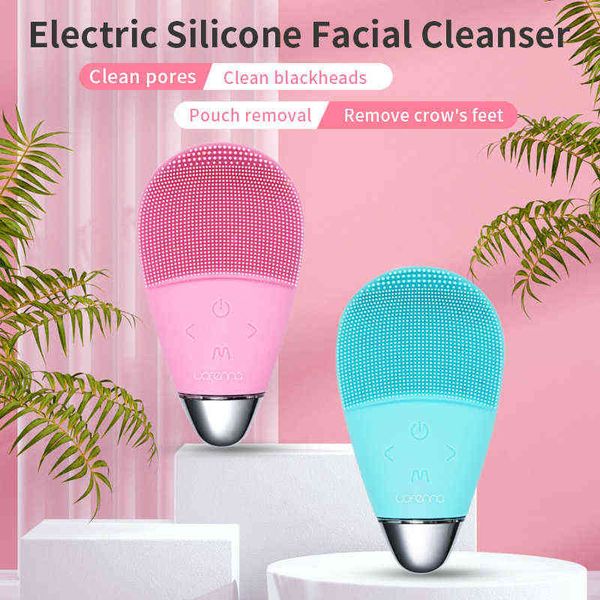 Escova de limpeza facial Silicone Face Electric Face Cleaner Vibração Massage