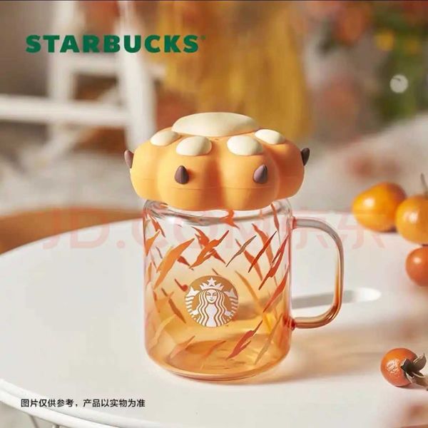 

2022 starbucks cup tiger claw cover mason glass water glass 525ml