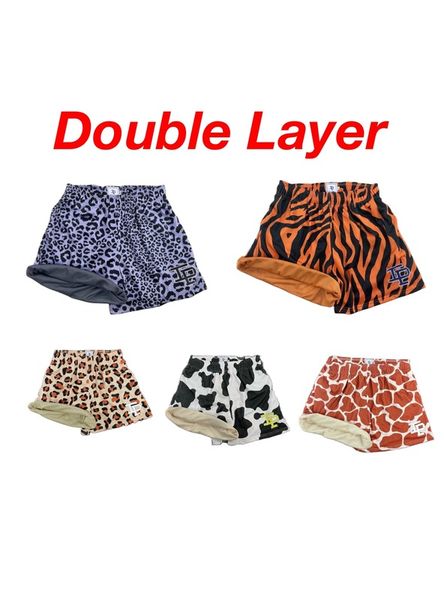 

inaka double mesh shorts animal print men women classic gym with inner liner ip 220809, White;black