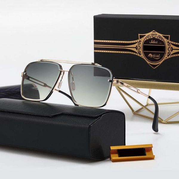 

fashion brand designer sunglasses for woman full rimless travel dt mach metal frame goggle mens rays glasses womens sunglasses man polarized, White;black