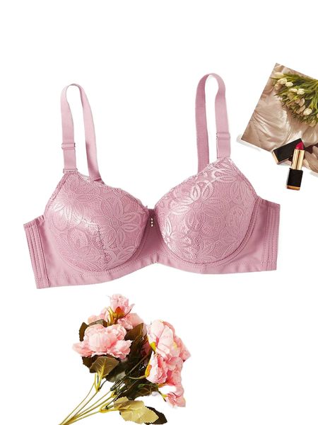 

plus contrast lace underwire bra r3ro#, Black;white