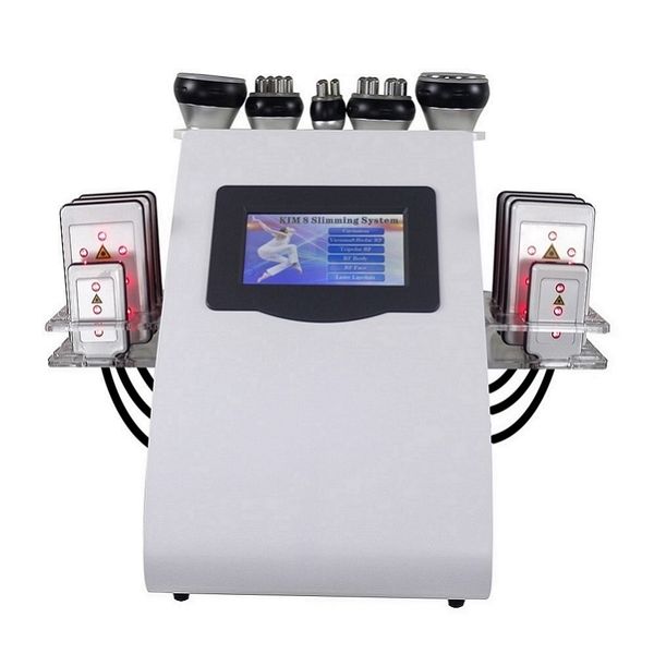 Быстрая доставка 6IN1 40K RF-кавитационная машина Ультразвуковая липо-лазеры вакуумная кавитация для похудения