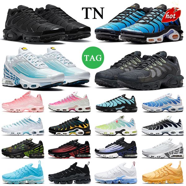 

tn plus 3 men women running shoes triple black white hyper university blue smoke grey zebra bat pimento tns mens trainers chaussures outdoor
