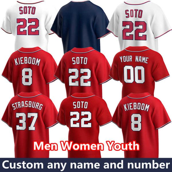 

2022 nationals jersey 22 juan soto 46 patrick corbin 37 stephen strasburg washington 19 josh bell carter kieboom baseball player jerseys, Black