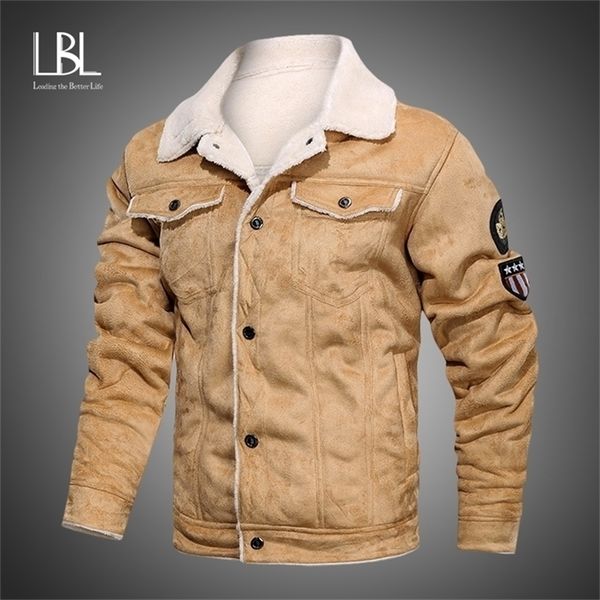

mens leather jacket youth male plus velvet lapel autumn fashion brand motorcycle winter warm pu faux fur coats men 201224, Black