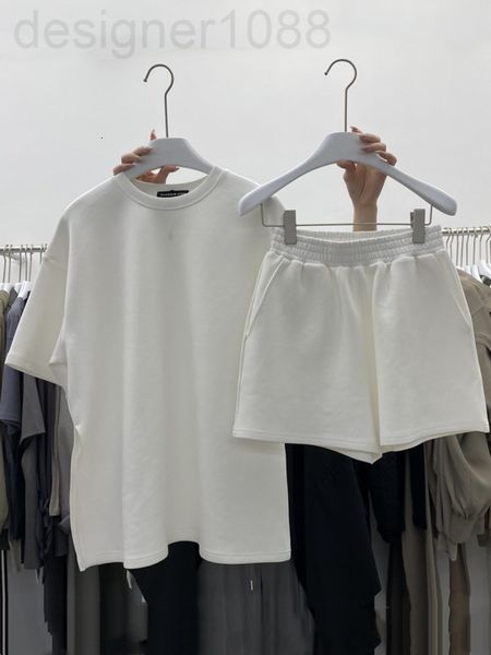

two piece dress designer korea dongdamen 2022 summer new korean loose fashion leisure sports suit women's short sleeved shorts two-piec, White