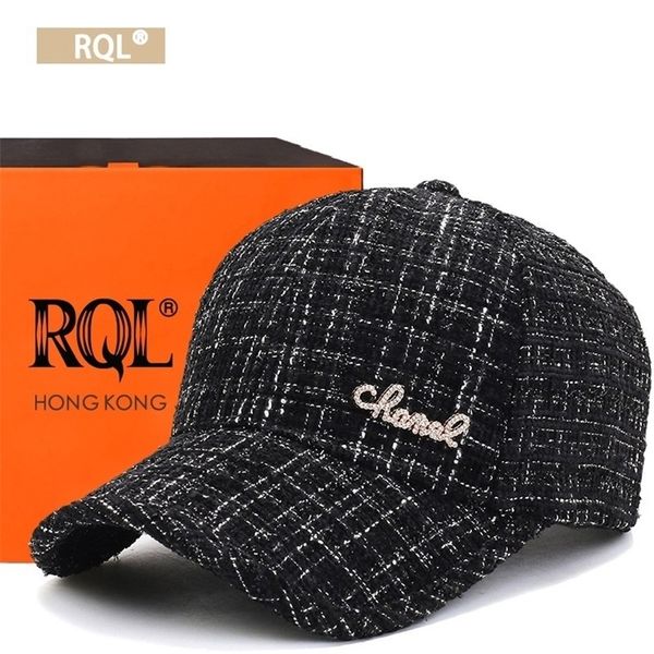 

fashion baseball cap for women ladies warm winter hat lattice outdoor luxury brand design plaid adjustable trucker cap 220725, Blue;gray