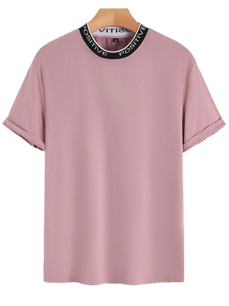 

men letter tape panel tee v5s1#, White;black