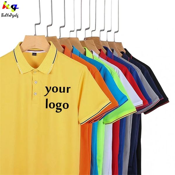 

customizeddiy quickdrying shirt mens and womens polo shirt design shortsleeved casual advertising 220609, White;black