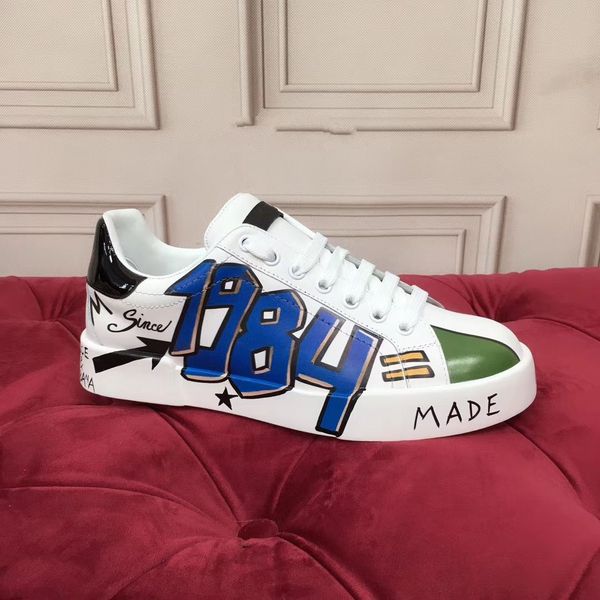 

2022the new fashion women shoes men's leather lace up platform oversized sole sneakers white black casual hc190901 dadawda, Red;white