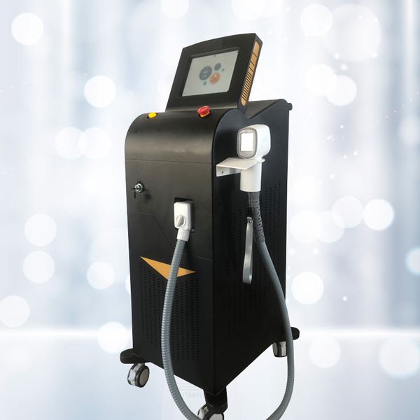 

808 titanuim hair laser 3 freq machine with screen for home clinic spa use, Black