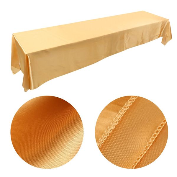 

145x320cm rectangle tablecloth table linens stain-resistant banquet wedding party decor gold
