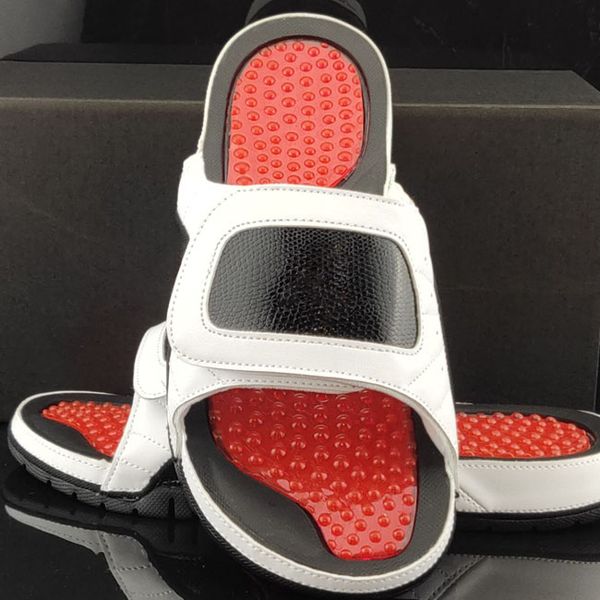 

new men women 12s slides jumpman slippers 12 classic design shoes outdoor casual quality slipper 36-45, Black