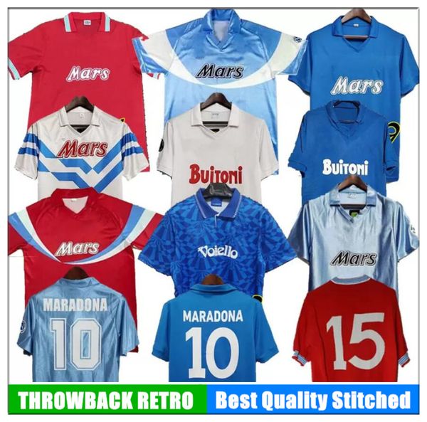 1987 1988 Napoli Retro Soccer Jerseys 87 88 Coppa Maradona 10 Vintage Calcio kit Classic Vintage Napolitan Football 91 1990 1993 1992 ZIELINSKI INSIGNE