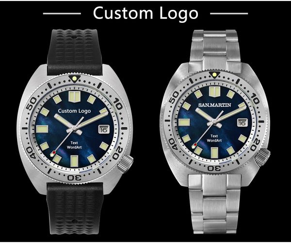 

men diver watch 6105 turtle nh35 mop wave kanagawa surfing dial bracelet automatic mechanical luxury watches 20bar, Slivery;brown