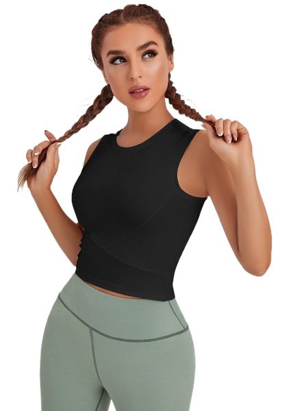 

solid high stretch sports tank r2x5#, Gray