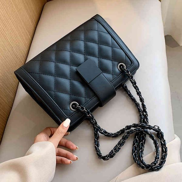 

2022 bag women's lattice versatile single shoulder messenger zipper buckle crossbody shoulder bags