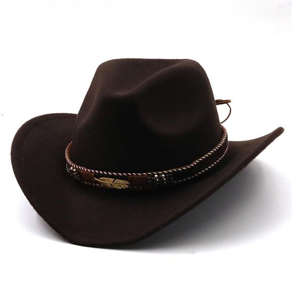 

cowboy hats wide brim solid fedora hat with leather belt wool felt cap women men party trilby jazz street headwear patchwor158u, Blue;gray