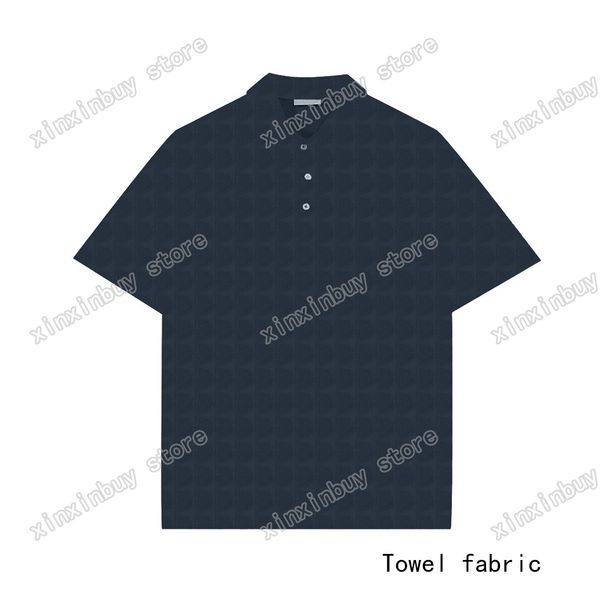 

22ss men women designers t shirts tee paris towel fabric jacquard letter cotton short sleeve crew neck streetwear xinxinbuy black brown xs, White;black