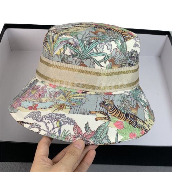 

designer tiger pattern wide brim hats fisherman bucket hat caps high quality, Blue;gray