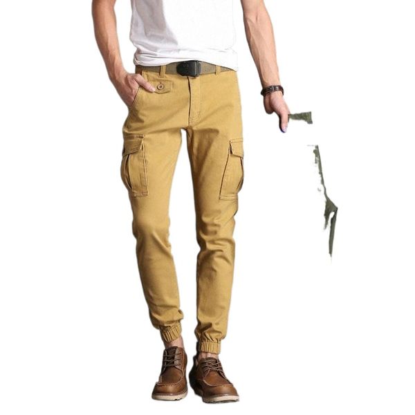 

men's pants casual men stretch cargo fashions black green male trousers tactical joggers side pocket1 y2xq#