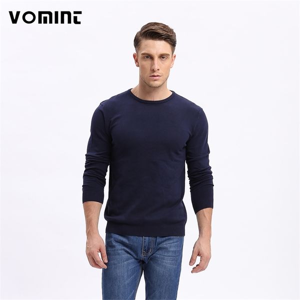 

vomint men solid sweater regular o neck casual long sleeve knitted male autumn new class design lj200916, White;black