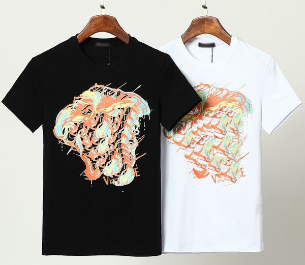 

mens fashion t shirt designers men clothing black white tees short sleeve women's casual streetwear tshirts10, White;black