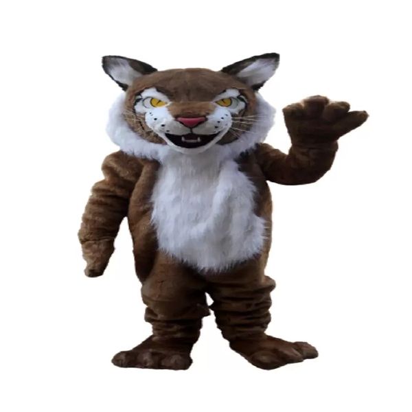 Trajes selvagem gato animal fursuit peludo mascote traje animal grande em grande escala carnaval festa fantasia fantasia