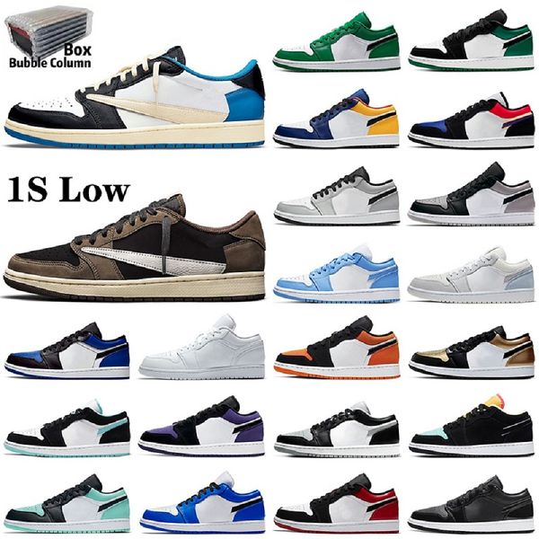 

mens casual shoes low university blue black unc white camo wolf grey arctic punch cactus jack court purple men women basketball trainers 36-