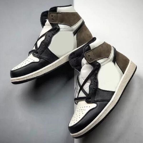 

1 high og 1s mens basketball shoes dark mocha tokyo bio hack mid light smoke grey unc patent men women sneakers