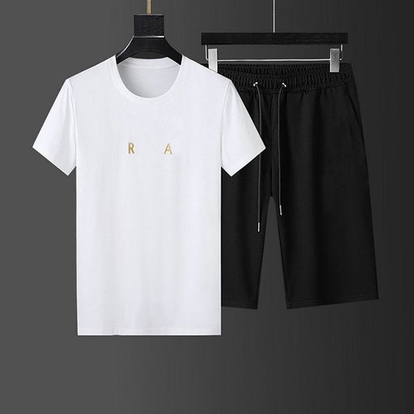 

fashion men's designer t shirts women's suits letter printed short sleeves round neck cotton asian size m-3xl wholesale, White;black