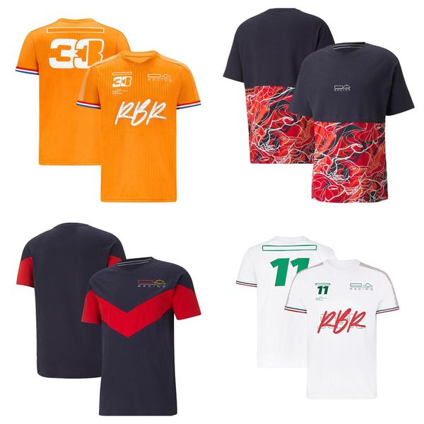 

new f1 racing short-sleeved 2022 summer round neck shirt with the same customization