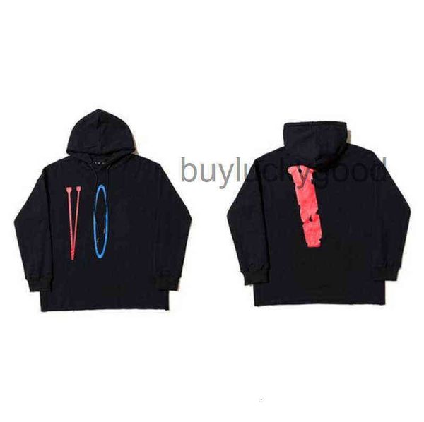 

factory outlet brand hoodie 17 styles mens big v sweatshirts brands vlones hoodies hip hop stylist white long sleeve fujiwara, Black
