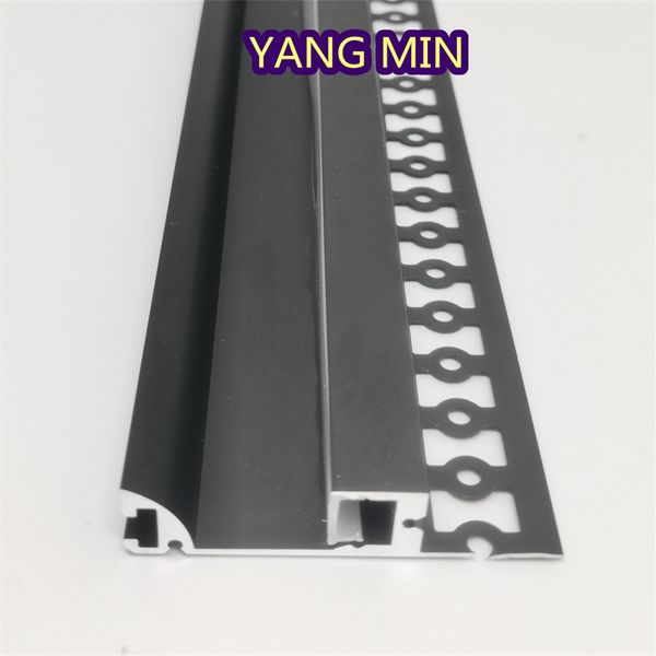 2M/PCS Light Light Lights Wall Aluminium Perfil com flange sem acabamento embutido na placa de rodapé para arquitetura